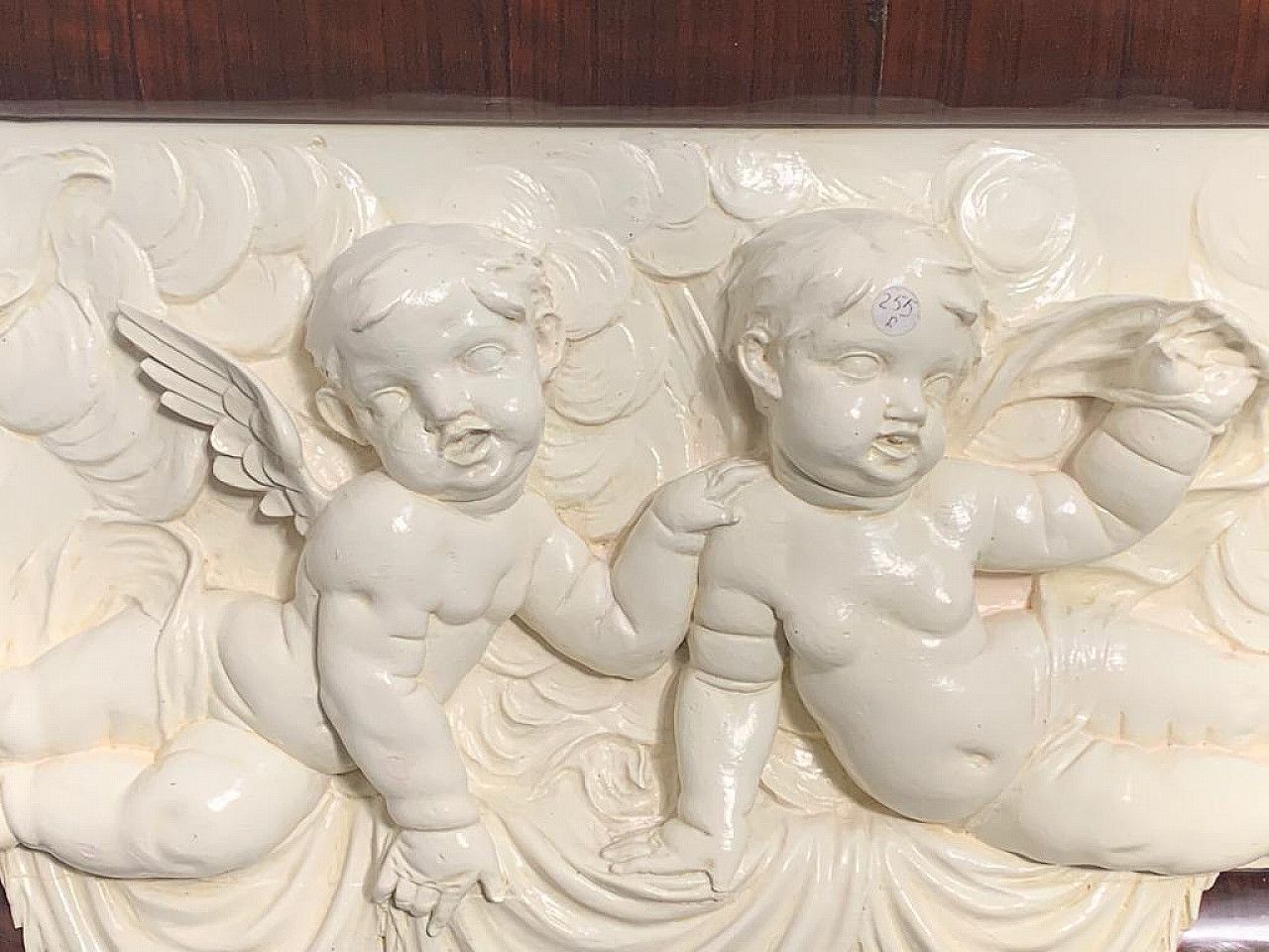 Furniture Bed And Bedside Tables In Rosewood, Walnut And Carved Cherubs, 20s photo
