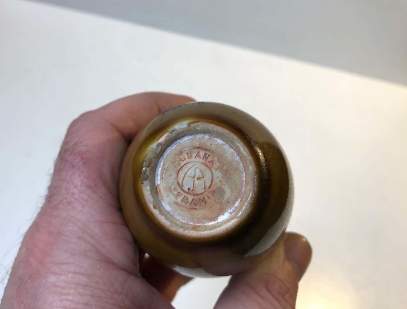 Alfred Johansson Ceramic Haresfur Vase For Höganas, 1930s photo vinterior