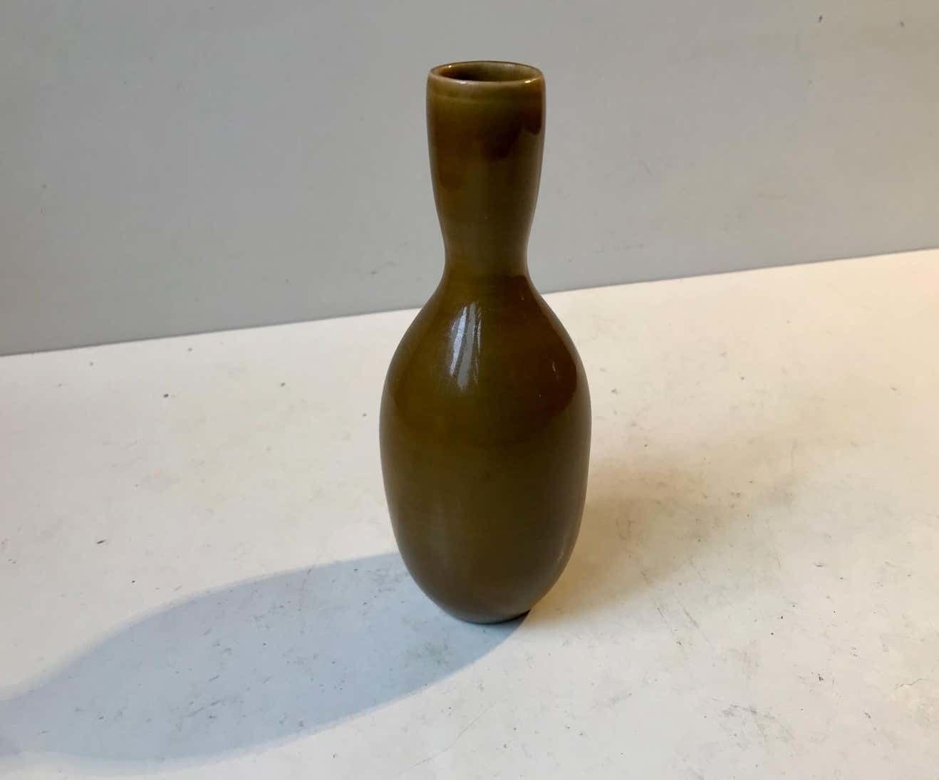 Alfred Johansson Ceramic Haresfur Vase For Höganas, 1930s photo buy