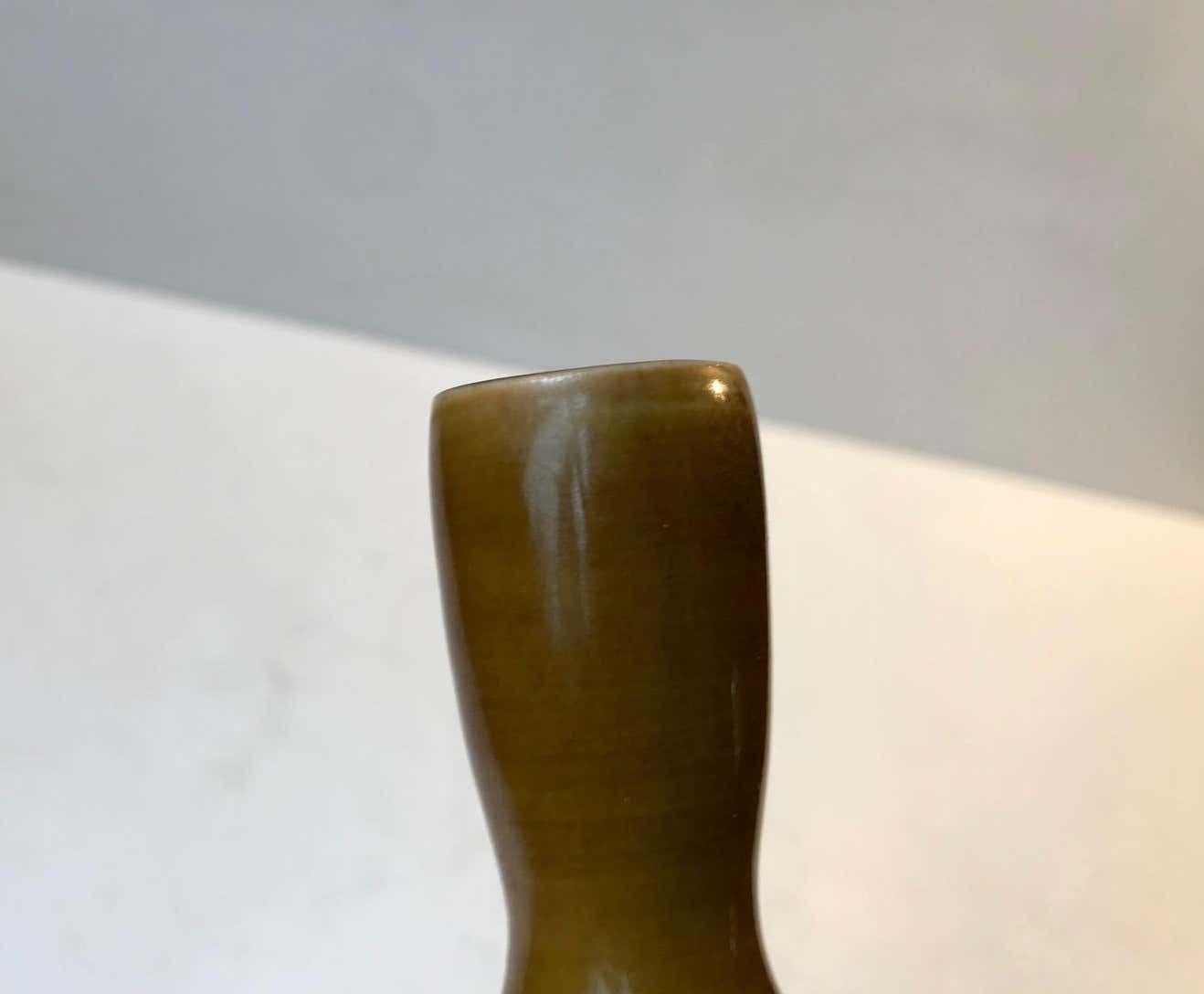 photo for sale Alfred Johansson Ceramic Haresfur Vase For Höganas, 1930s