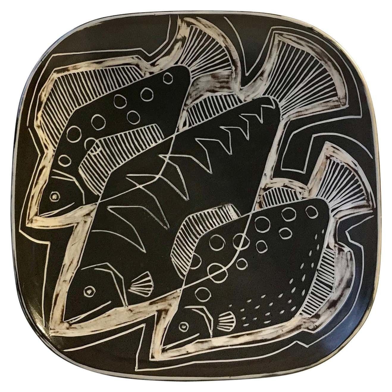 Danish Modernist Ceramic Centerpiece Plate By Eva & Johannes Andersen, 1960s photo furniture