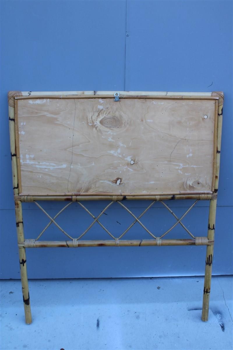 Mid Century Italian Design Bamboo Bed For Single Mattress, 1950s photo buy