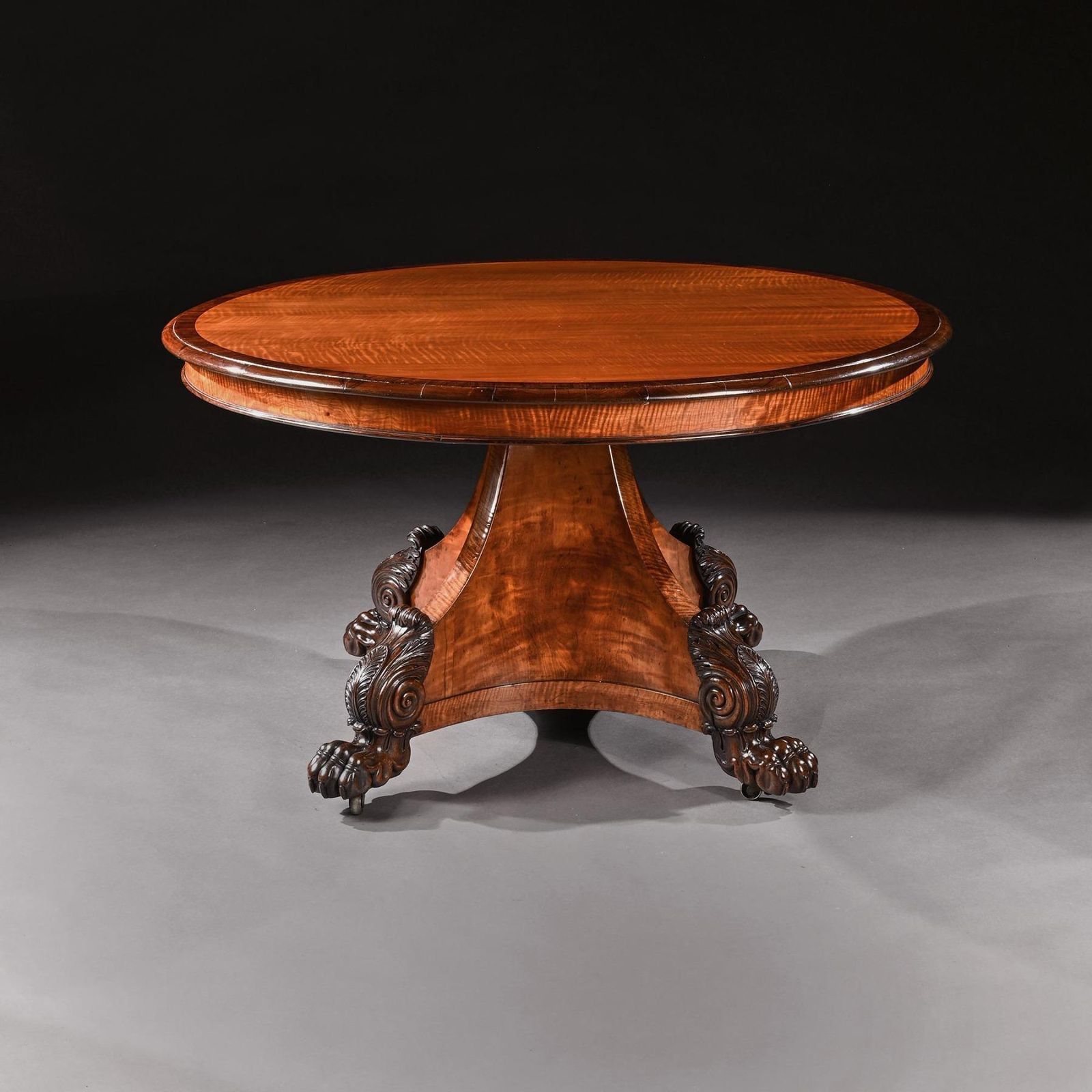 photo furniture Rare 19th Century Peters Of Genoa Satinwood & Rosewood Centre Table.