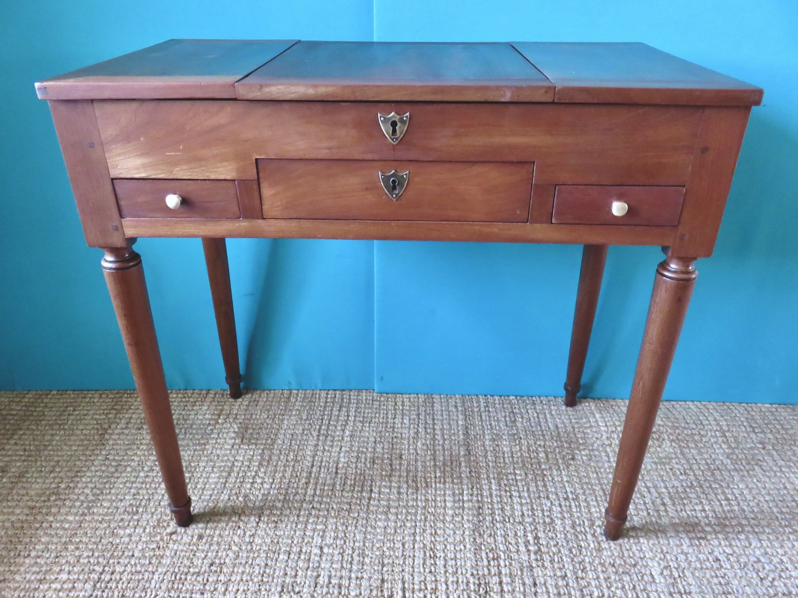 Period Dressing Table, Late 18th Century In Solid Cherry, France Circa 1770