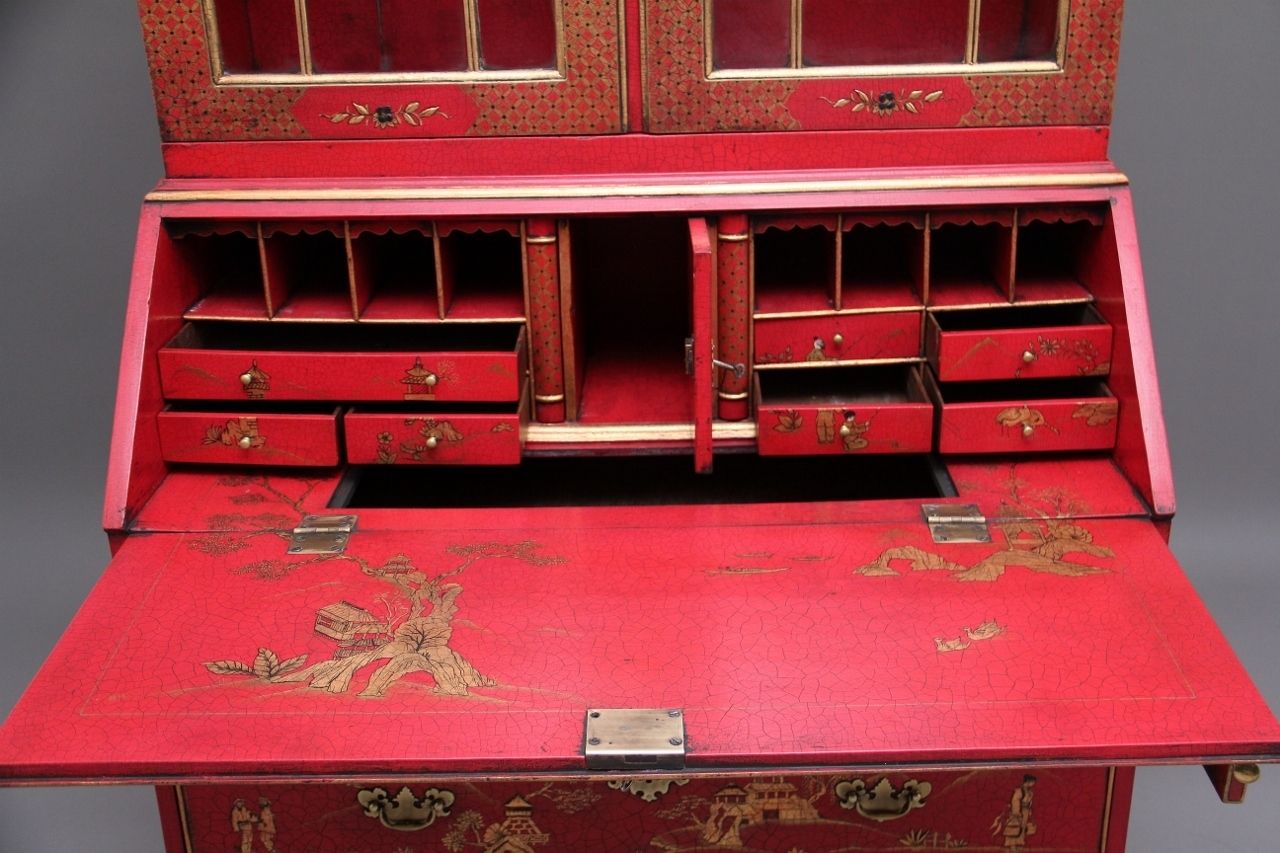 12500.0 Early 20th Century Chinoiserie Bureau Bookcase photo