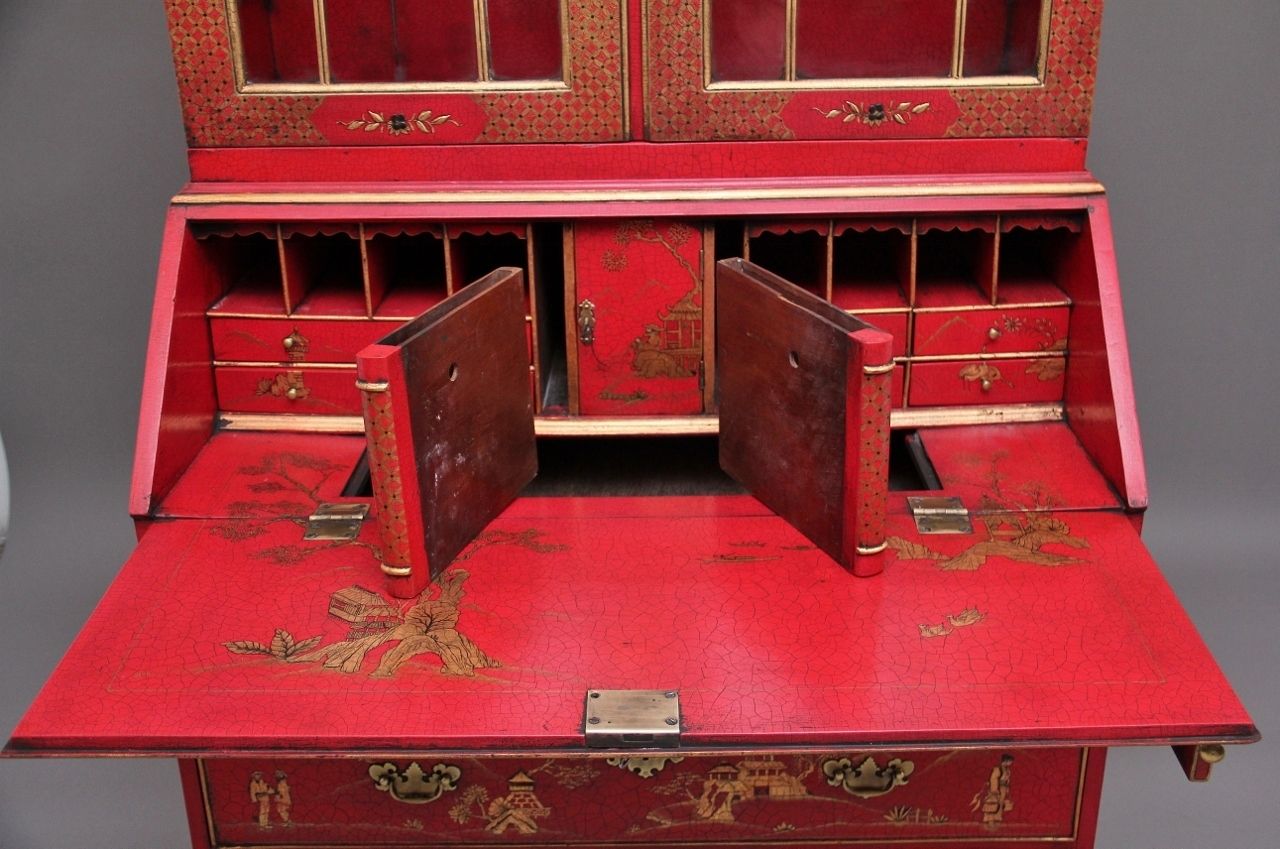 photo vinterior Early 20th Century Chinoiserie Bureau Bookcase