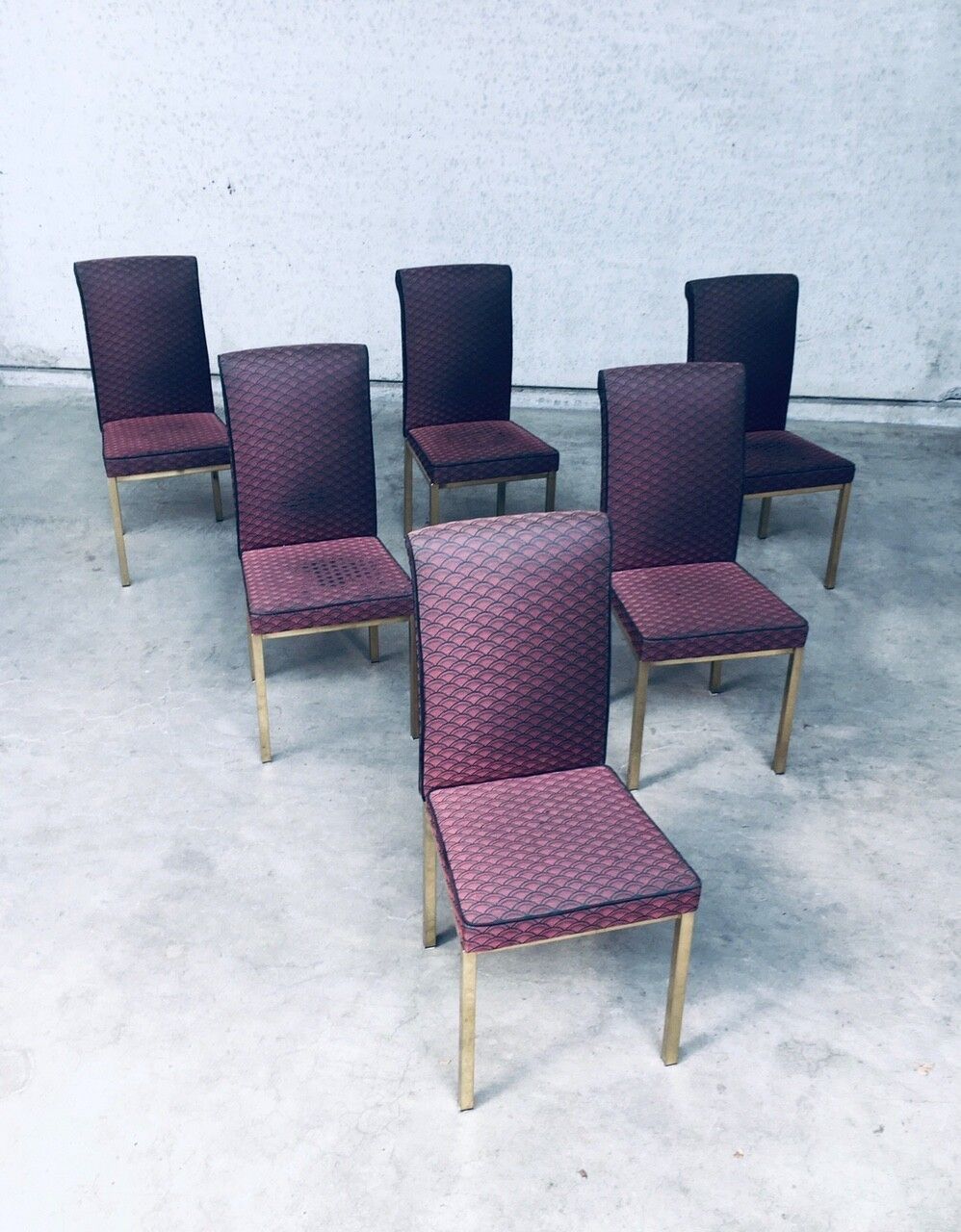 1970s Hollywood Regency Style Design Dining Chair Set Of 6, Belgium photo Furniture