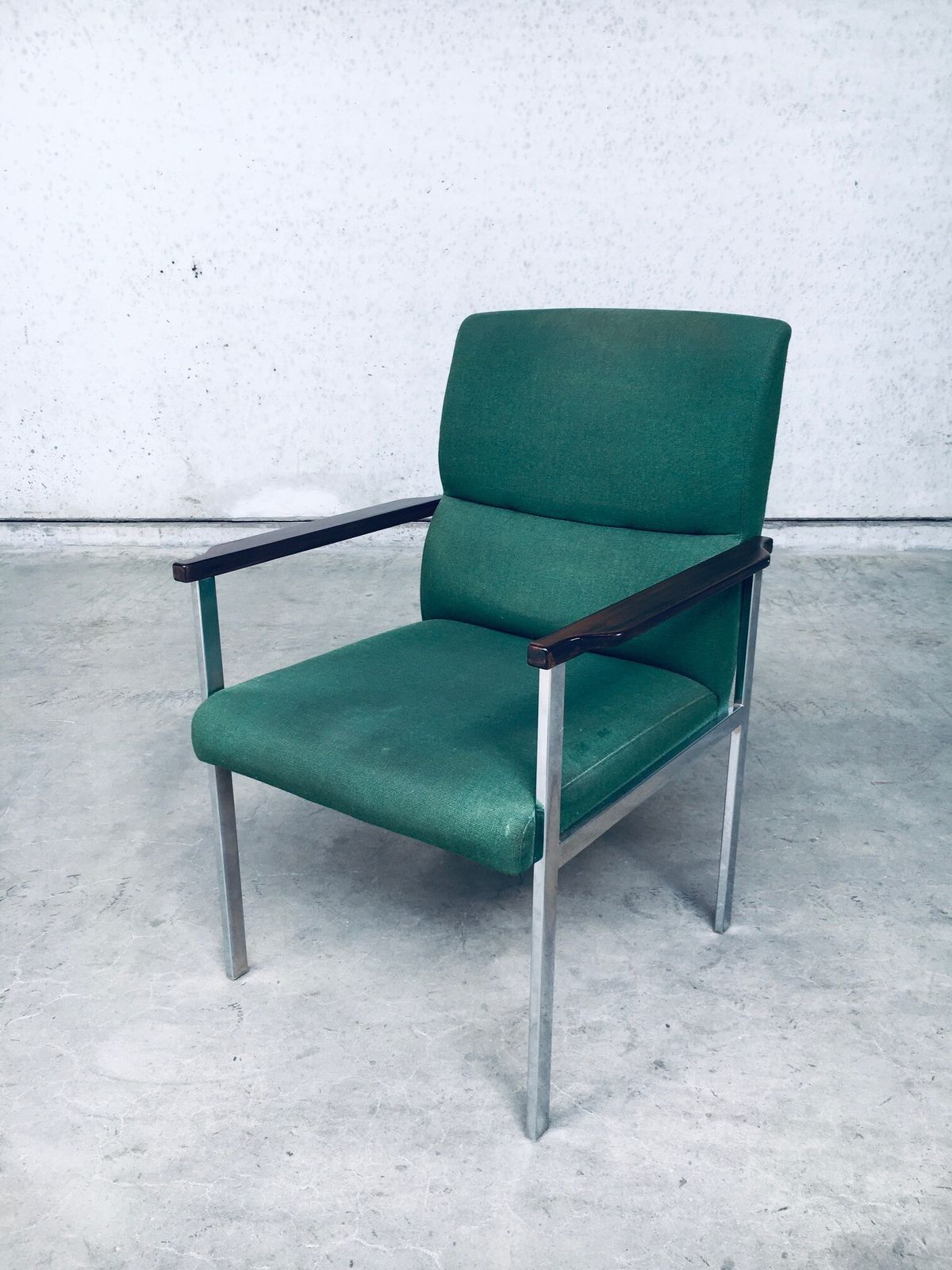 Furniture Midcentury Modern Design Pair Of Office Arm Chairs By Brune, Germany 1960s photo