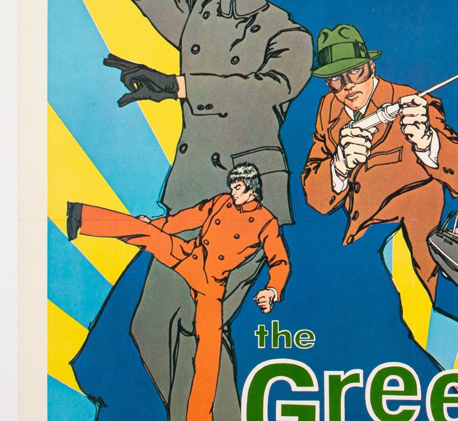 The Green Hornet 1974 Us 1 Sheet Film  Movie Poster Rare Green Title Style   Linen Backed photo 660.0