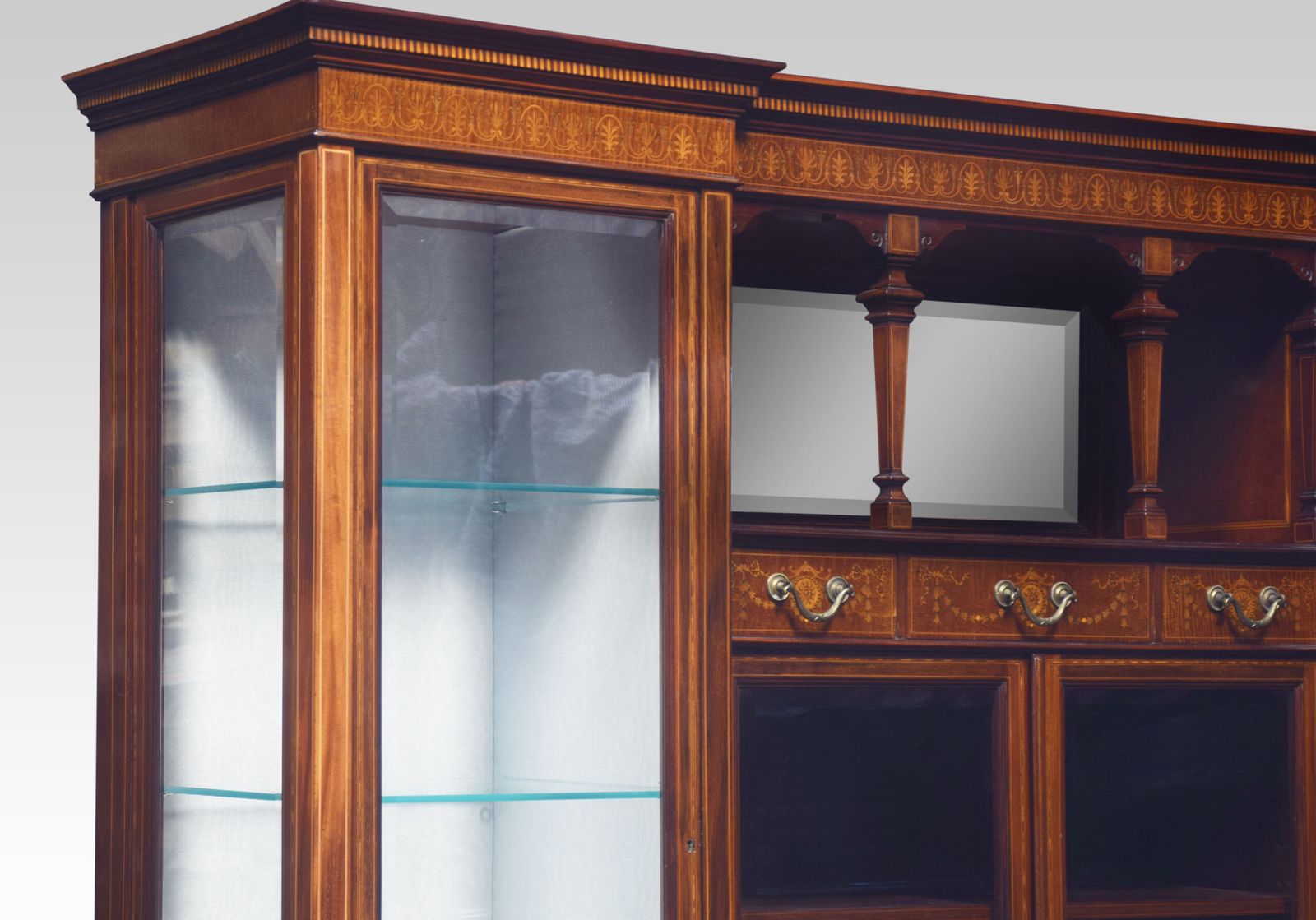 Mahogany Inlaid Display Cabinet By Maple And Co photo for sale