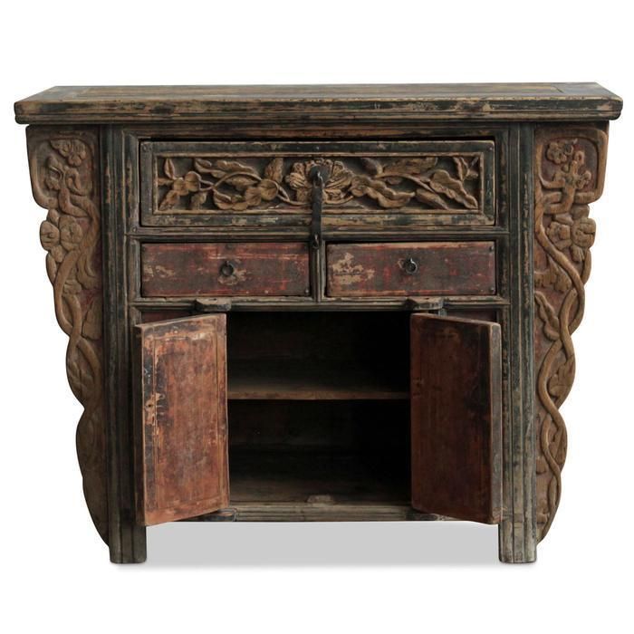 Shaanxi Cabinet With Dragon Carvings photo for sale