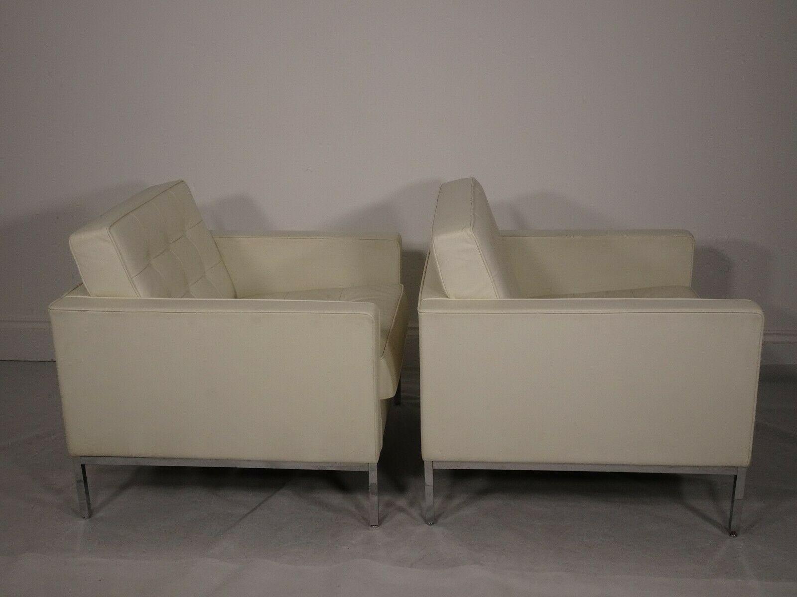 Stunning Pair Of Genuine Florence Knoll 1954 Lounge Chair In Luxurious Leather photo 6480.0