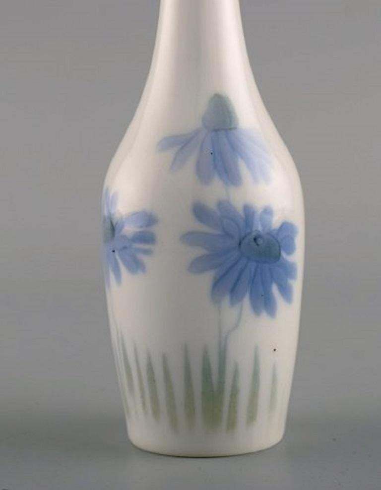 Antique Royal Copenhagen Art Nouveau Vase In Porcelain With Flowers photo Home Decor