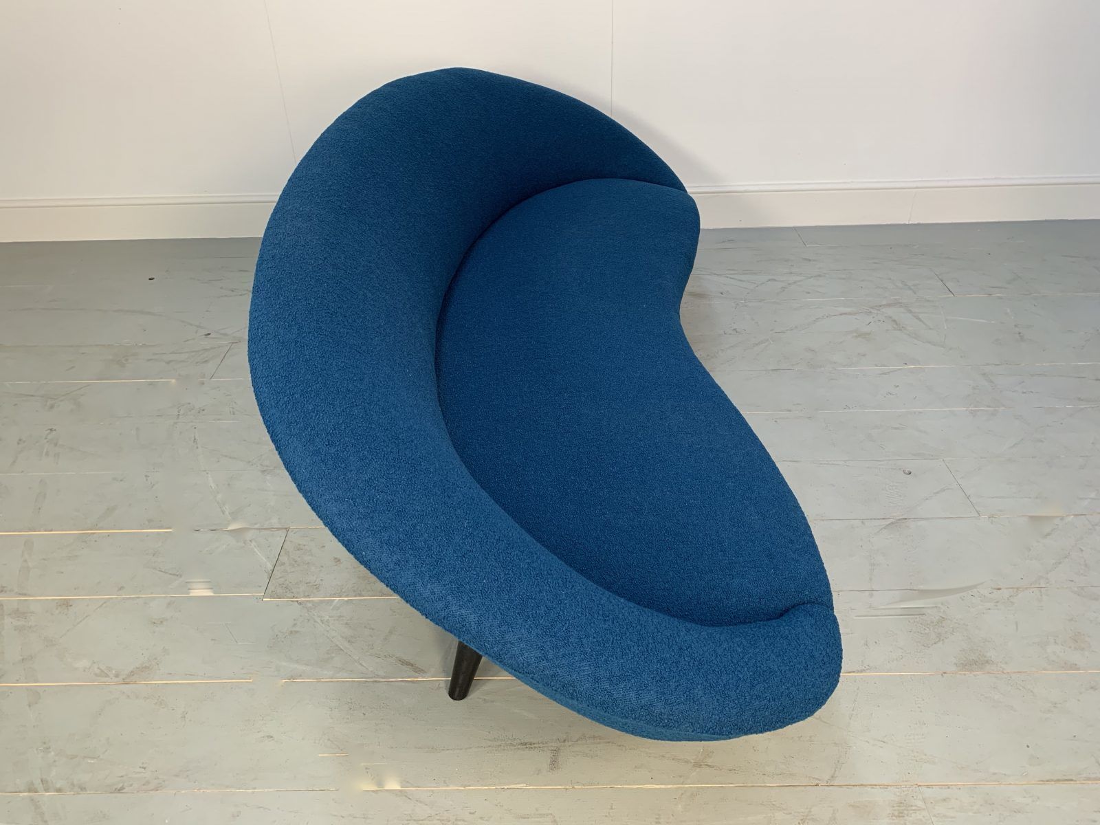 George Smith Tom Dixon Sofa – “Bean” – 4 Seat Sofa In Mid Blue Bute “Tiree” Woollen Boucle photo vintage