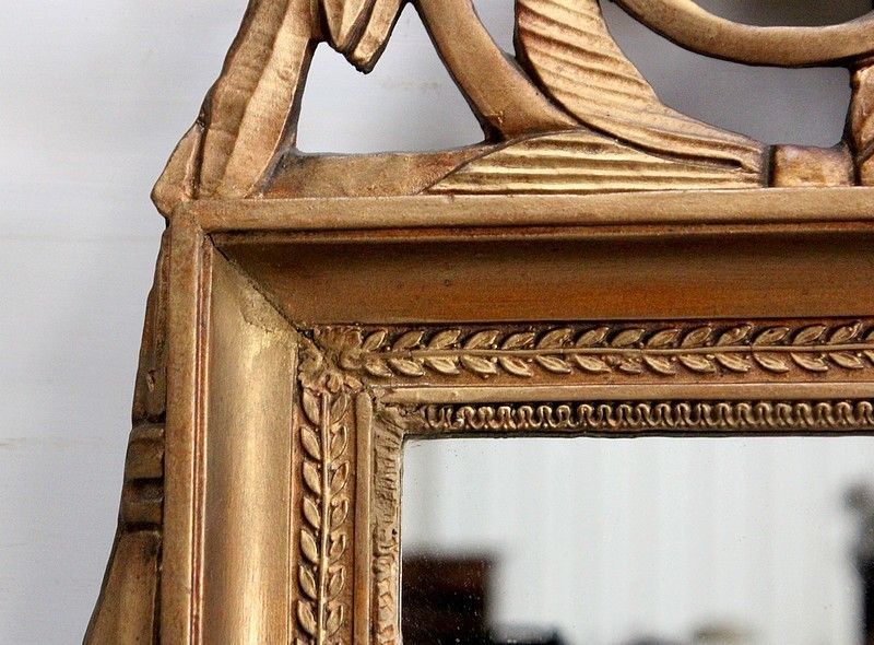 photo furniture Mirror In Golden Wood, Louis XVI Style, Early 19th Century