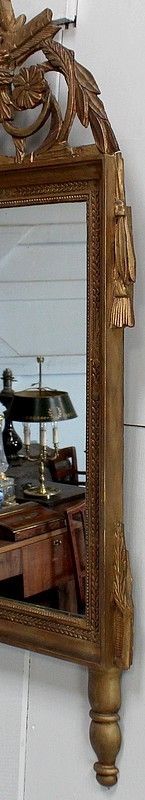 photo for sale Mirror In Golden Wood, Louis XVI Style, Early 19th Century
