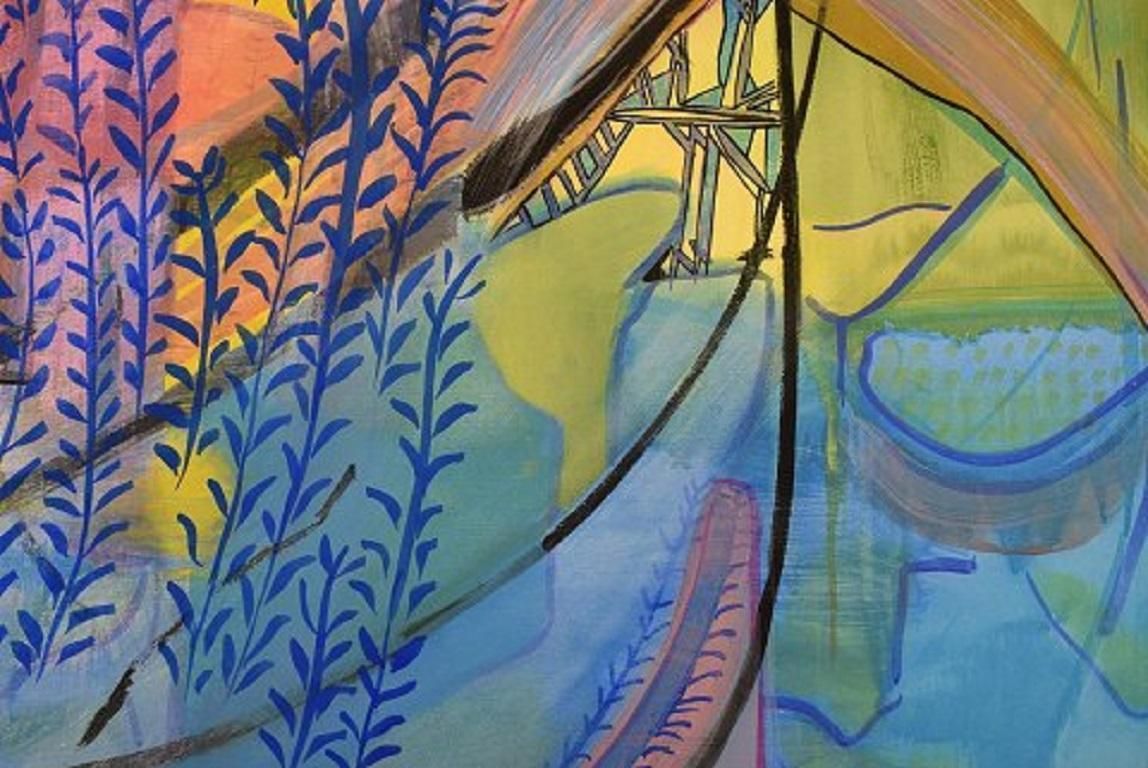 Ivy Lysdal, Gouache On Cardboard, Abstract Modernist Painting photo for sale