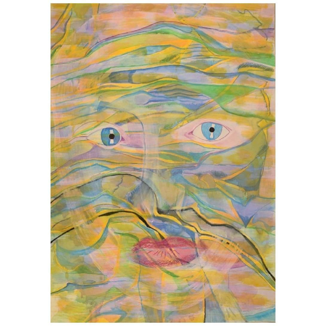 Ivy Lysdal, Gouache On Cardboard, Modernist Painting