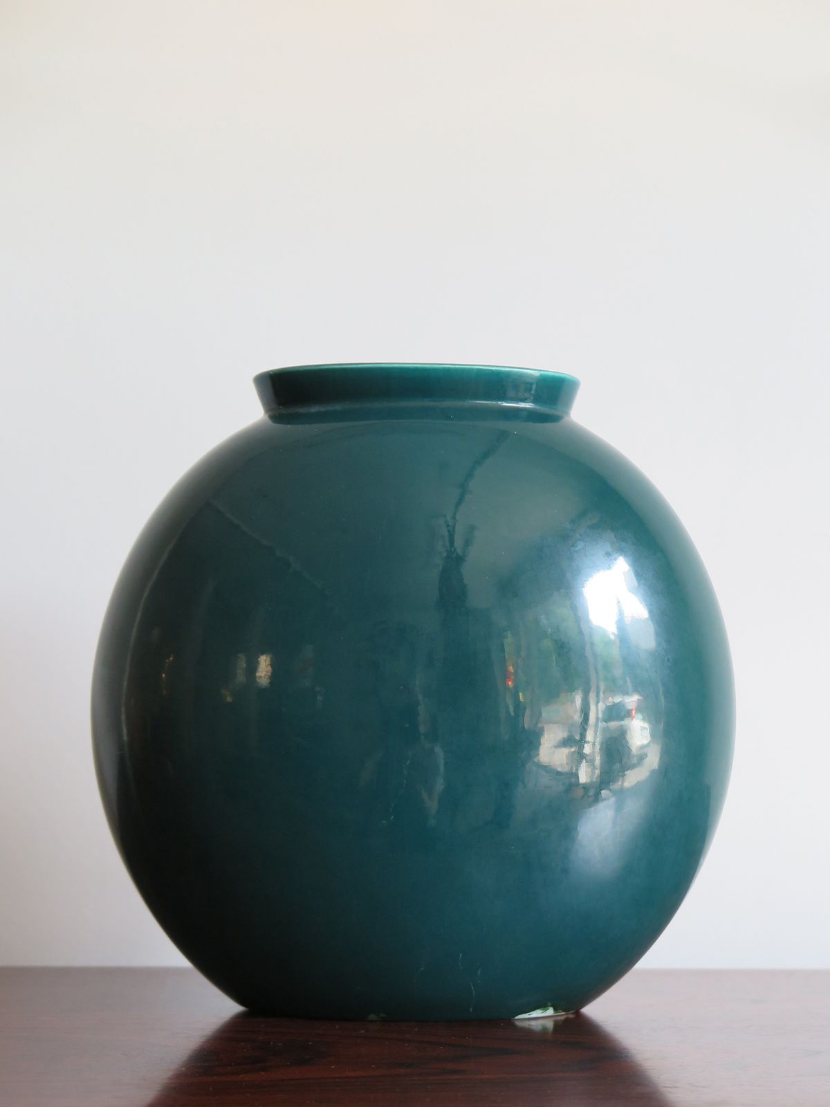 Guido Andloviz Italian Big Green Ceramic Vase, 19450s photo 1600.0