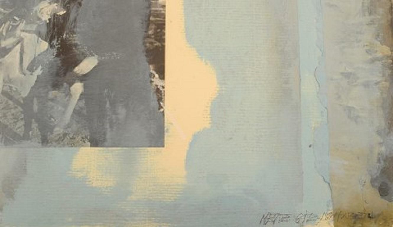 Mette Gitz Johansen Denmark Mixed Media Composition Dated 1997 photo 517.0