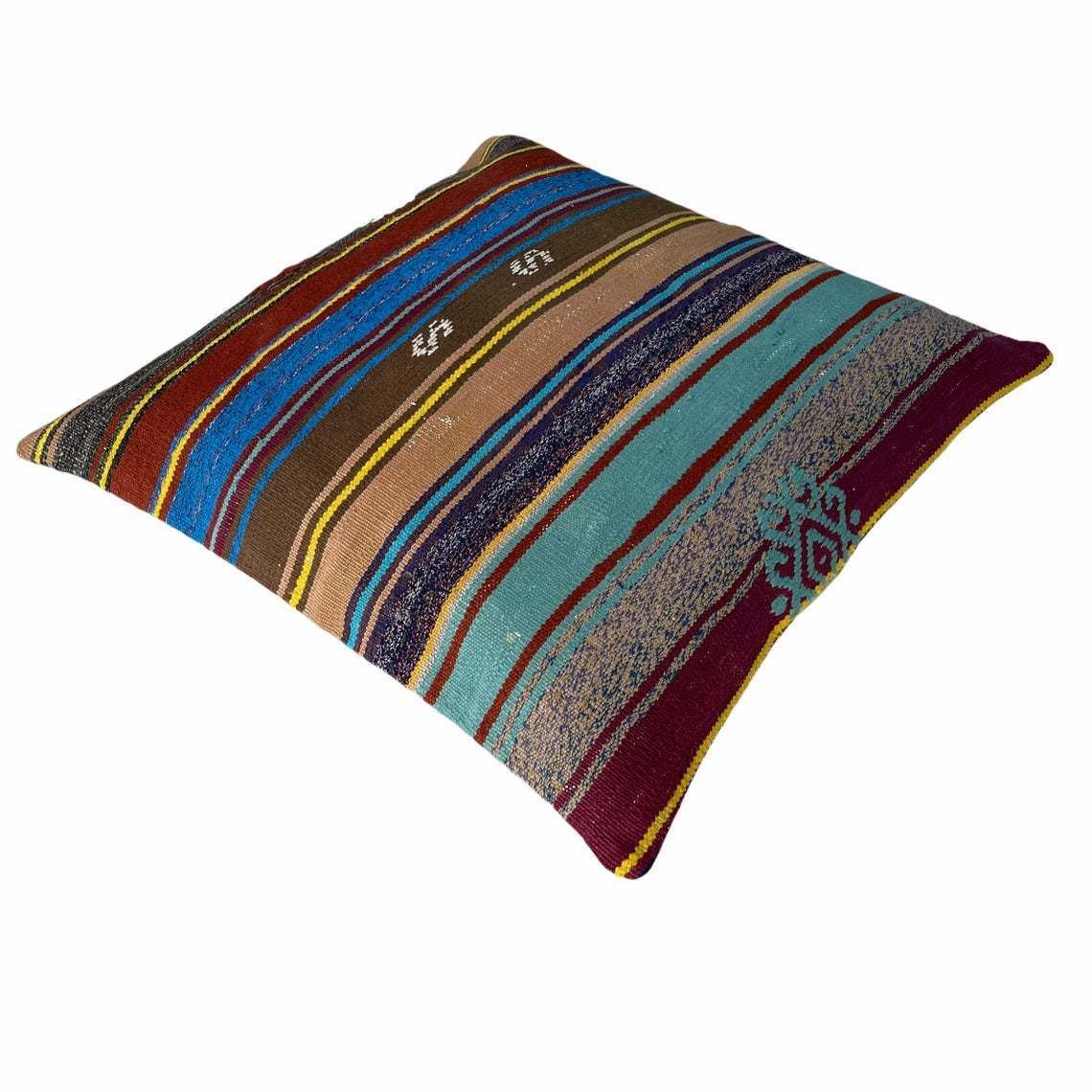 Kilim Pillow 60 X 60 Cm Tapis Kelim Kilim Pillow Cover ,Vintage Meditation Bench Kelim Teppich Boho Kilim Cushion Kilim Sofa Turkish Pillow photo furniture