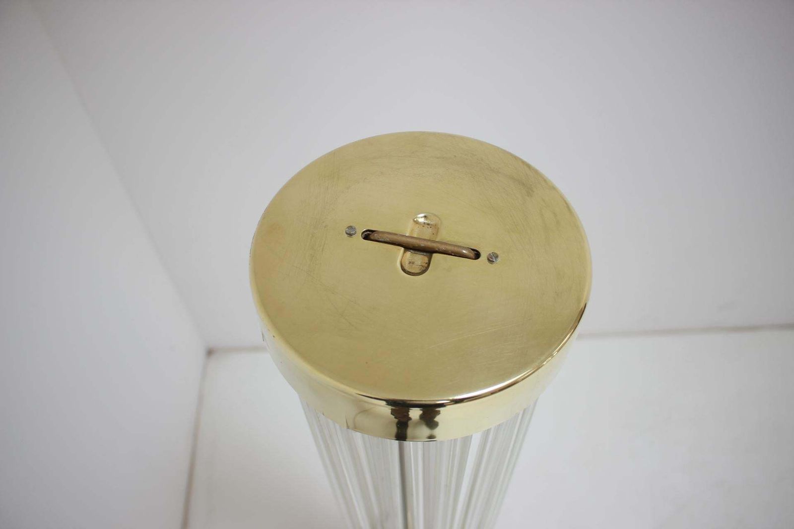 Rare Design Brass And Art Glass Modern Floor Lamp Kamenický šenov/Preciosa, 1970 photo 2755.0