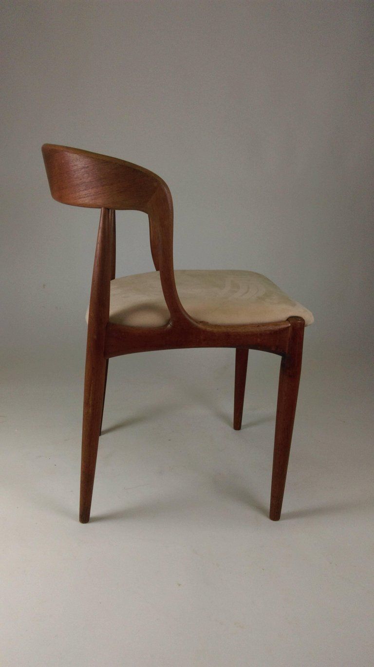 1960s Set Of Two Danish Johannes Andersen Model 16 Side Chairs In Teak photo vintage