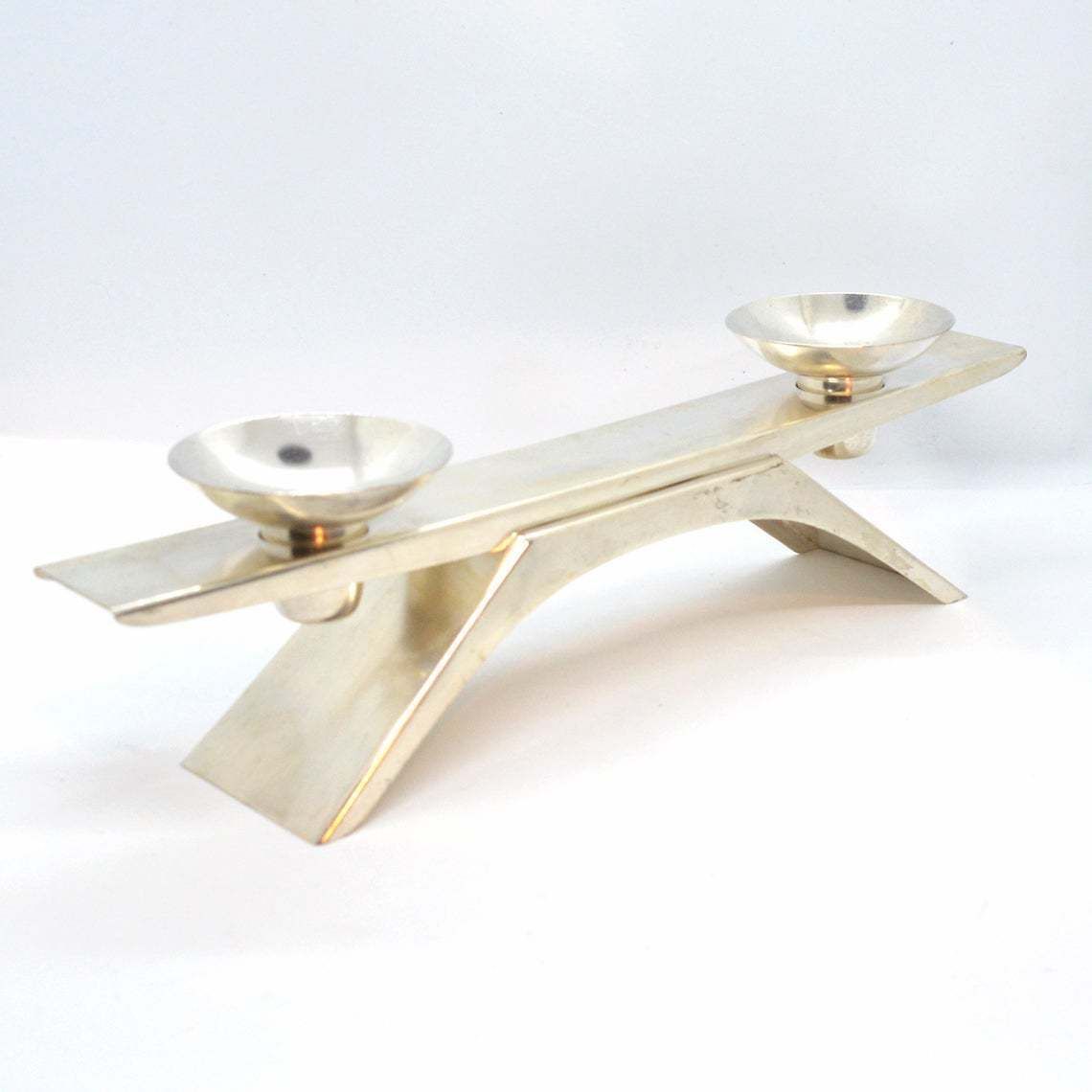 Silver Plated Ikora Candlestick By K. Radtke Wmf, Germany, 1960s photo vinterior