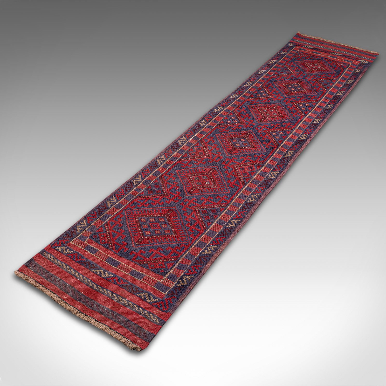 Long Vintage Meshwani Hallway Runner, Caucasian, Rug, Hall Carpet, Circa 1960 photo 895.0
