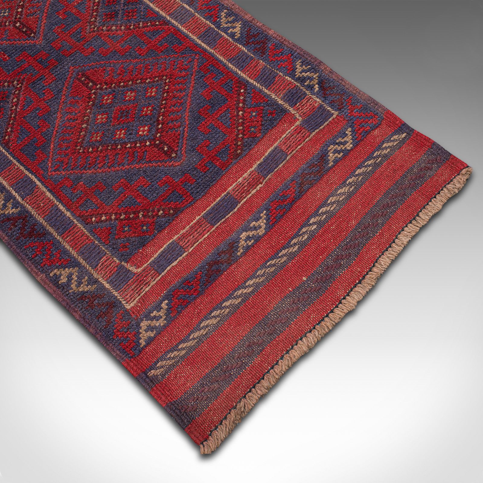 Textiles Long Vintage Meshwani Hallway Runner, Caucasian, Rug, Hall Carpet, Circa 1960 photo