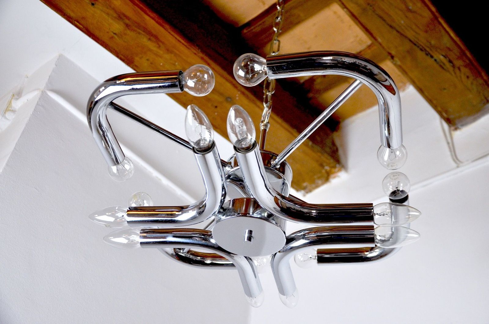 Goffredo Reggiani Space Age Chandelier, Italy, 1970 photo for sale