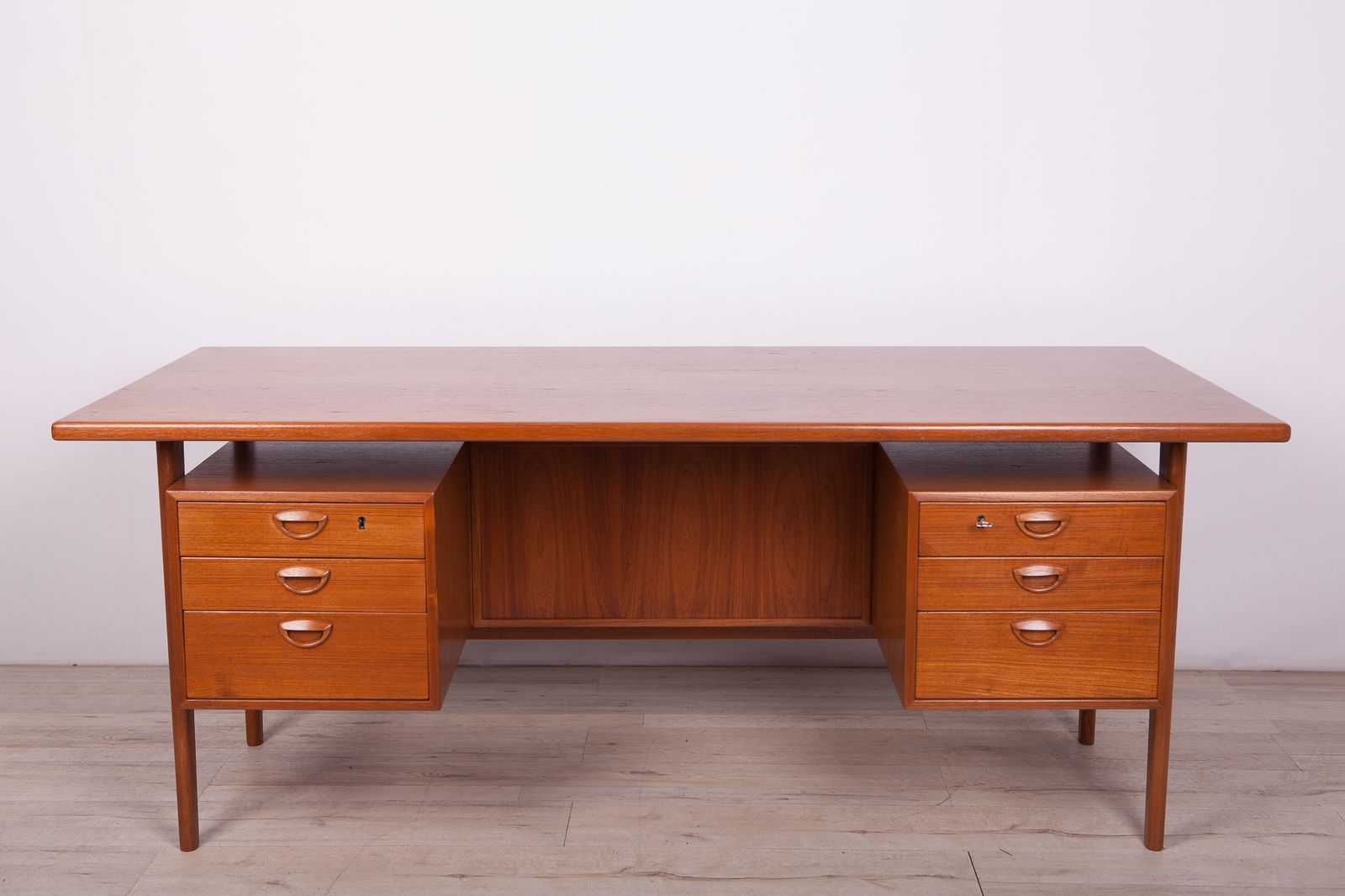 Mid Century Danish Teak Desk From Feldballes Møbelfabrik, 1960s photo buy