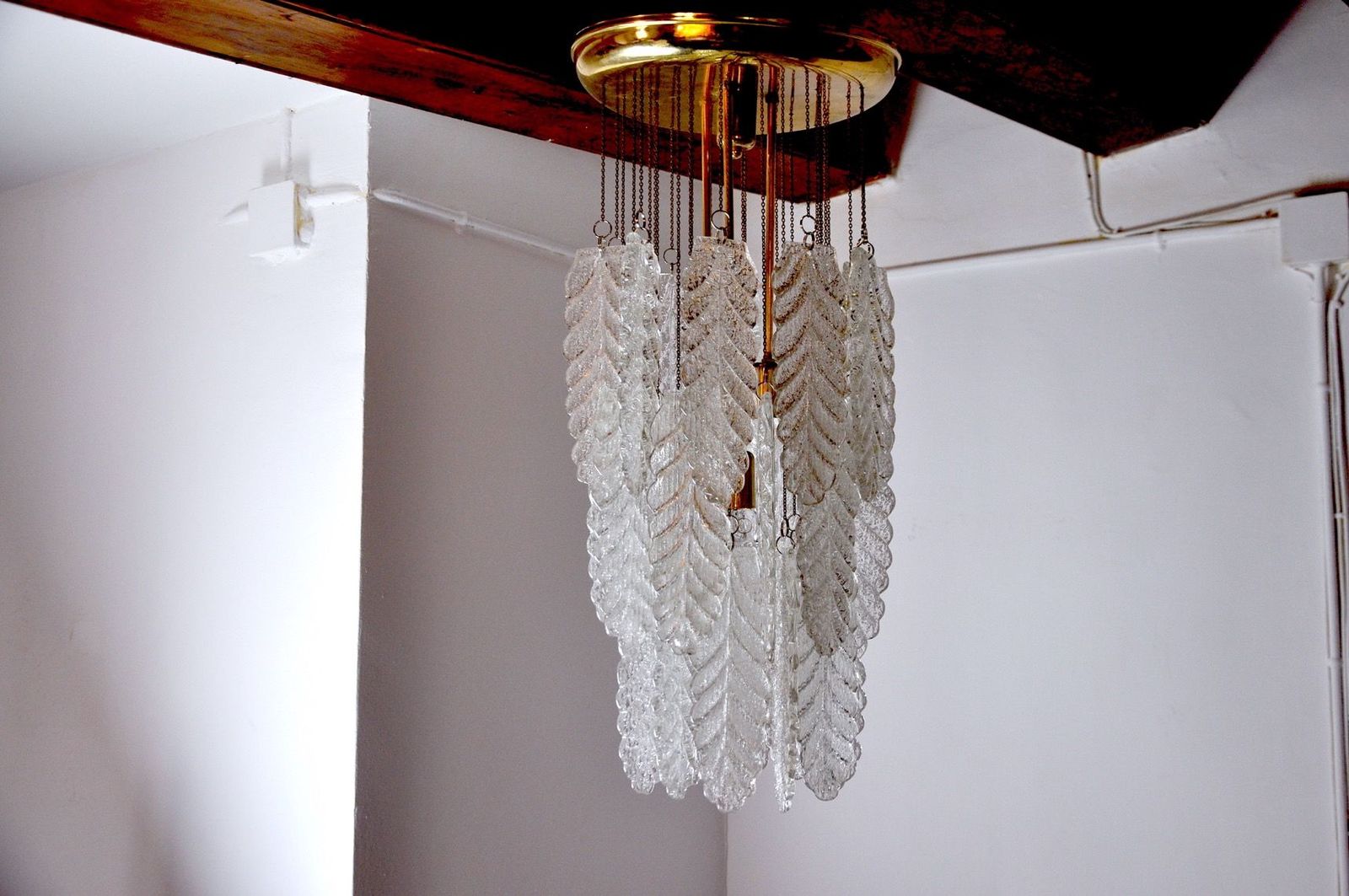 Suspension "Leaves" By Mazzega In Murano Glass, Italy, 1970 photo furniture