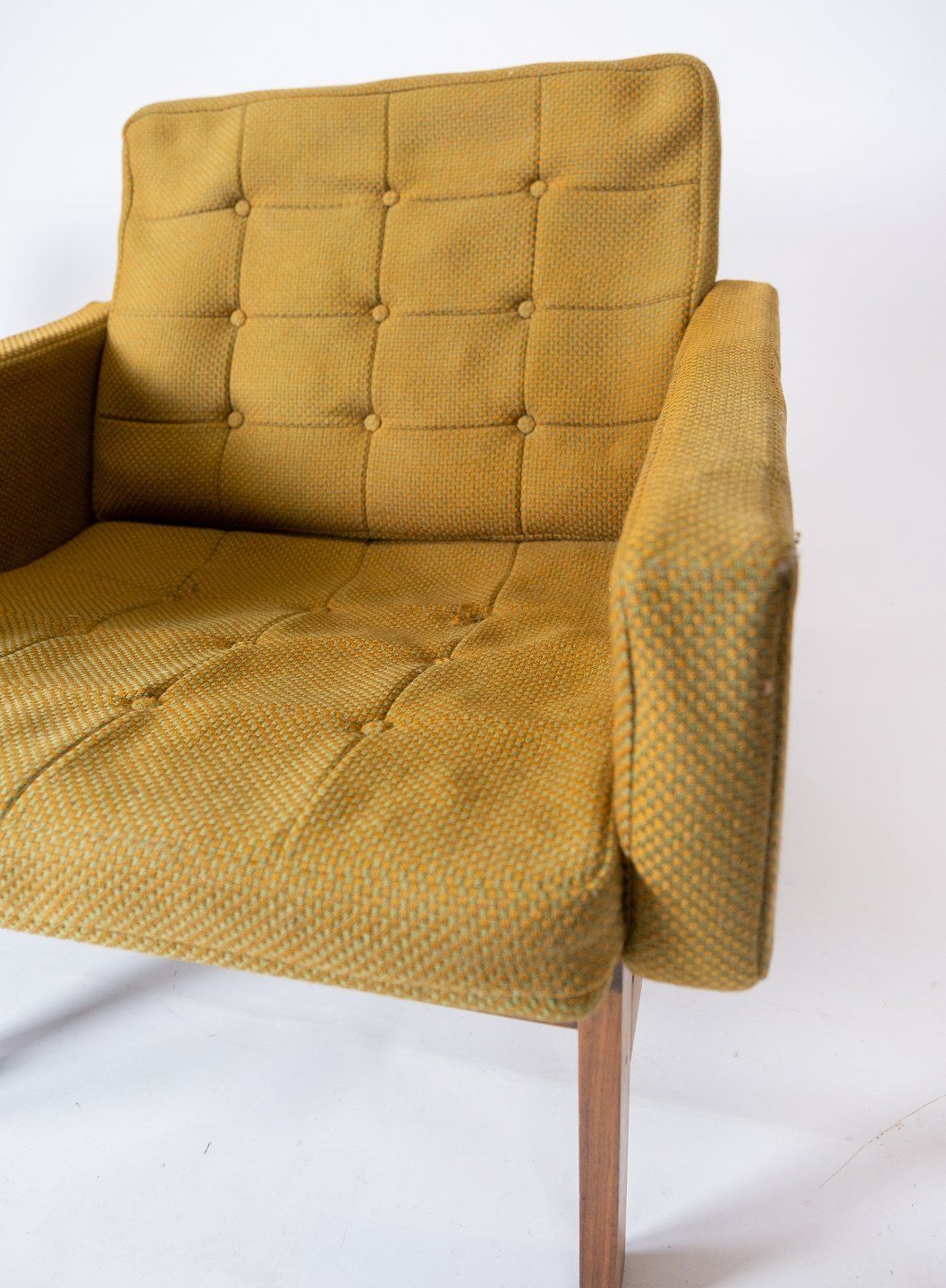 A Pair Of Moduline, Easy Chairs Upholstered In Dark Green Fabric And Of Rosewood By Ole Gjerlov Knudsen And Torben Lind And France & Søn. photo furniture