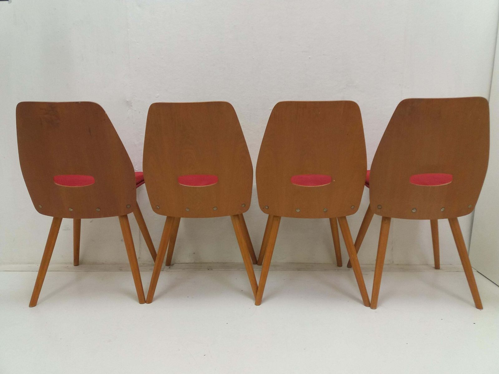 Set Of Four Mid Century Dining Chairs/ Tatra Pravenec, 1960s photo for sale