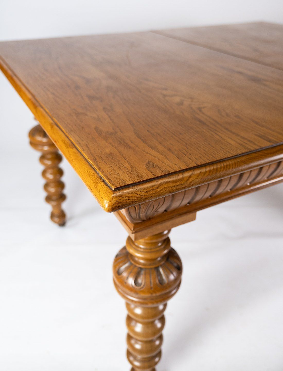Large Dining Table Of Light Wood With Cutouts And Pull Out Plates From The 1920s. photo 1210.0