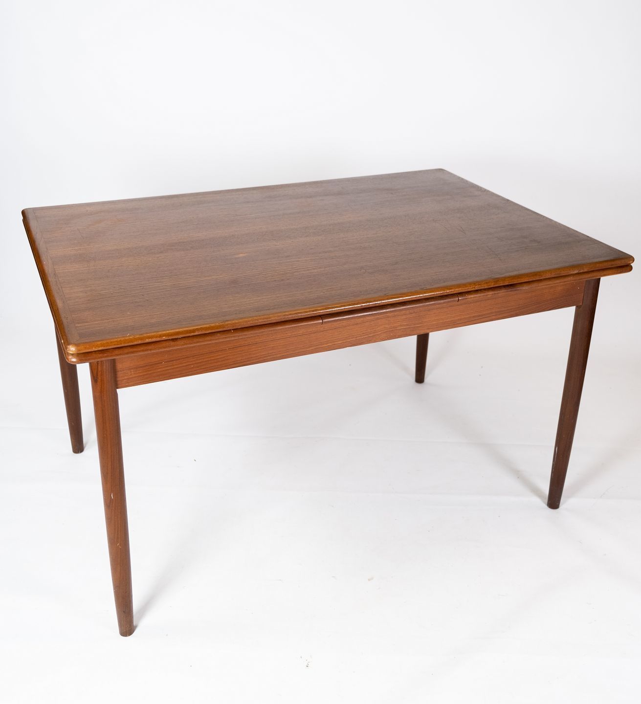 Teak Dining Table With Dutch Pull Out Of Danish Design From The 1960s.
