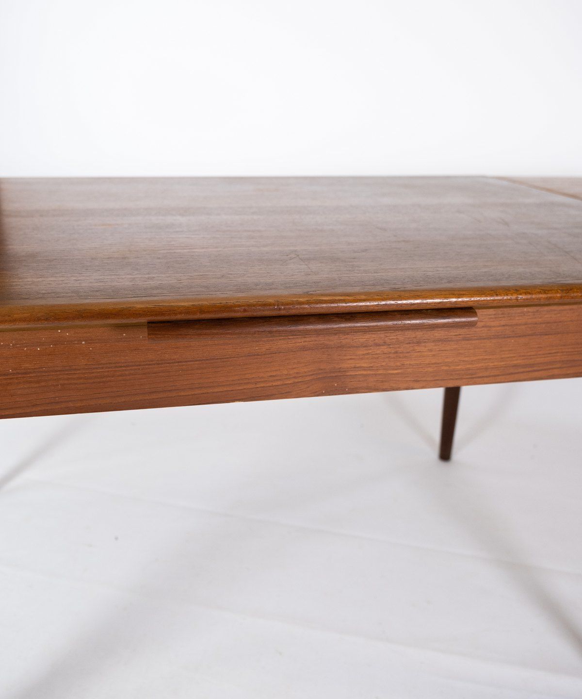 Teak Dining Table With Dutch Pull Out Of Danish Design From The 1960s. photo vinterior