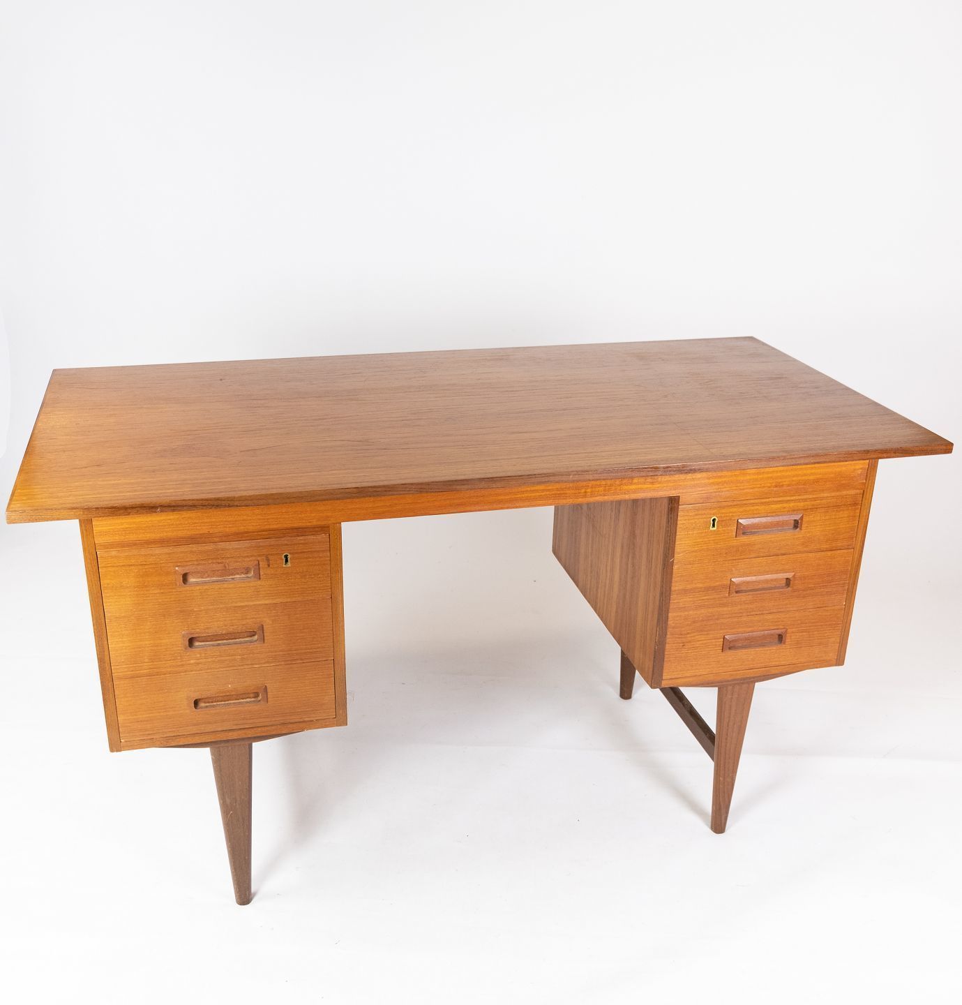 Teak Desk In Danish Design From The 1960s.