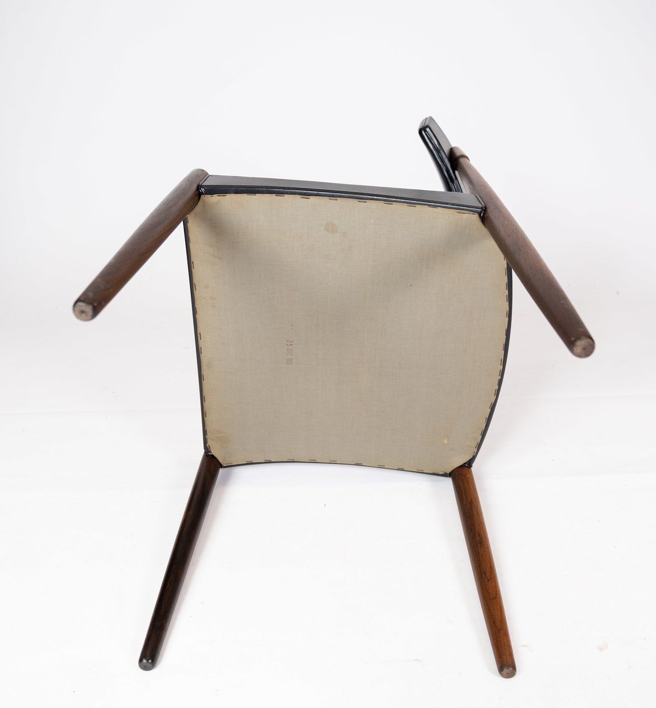 Set Of Four Dining Chairs In Rosewood And Black Leather Of Danish Design From The 1960s. photo buy