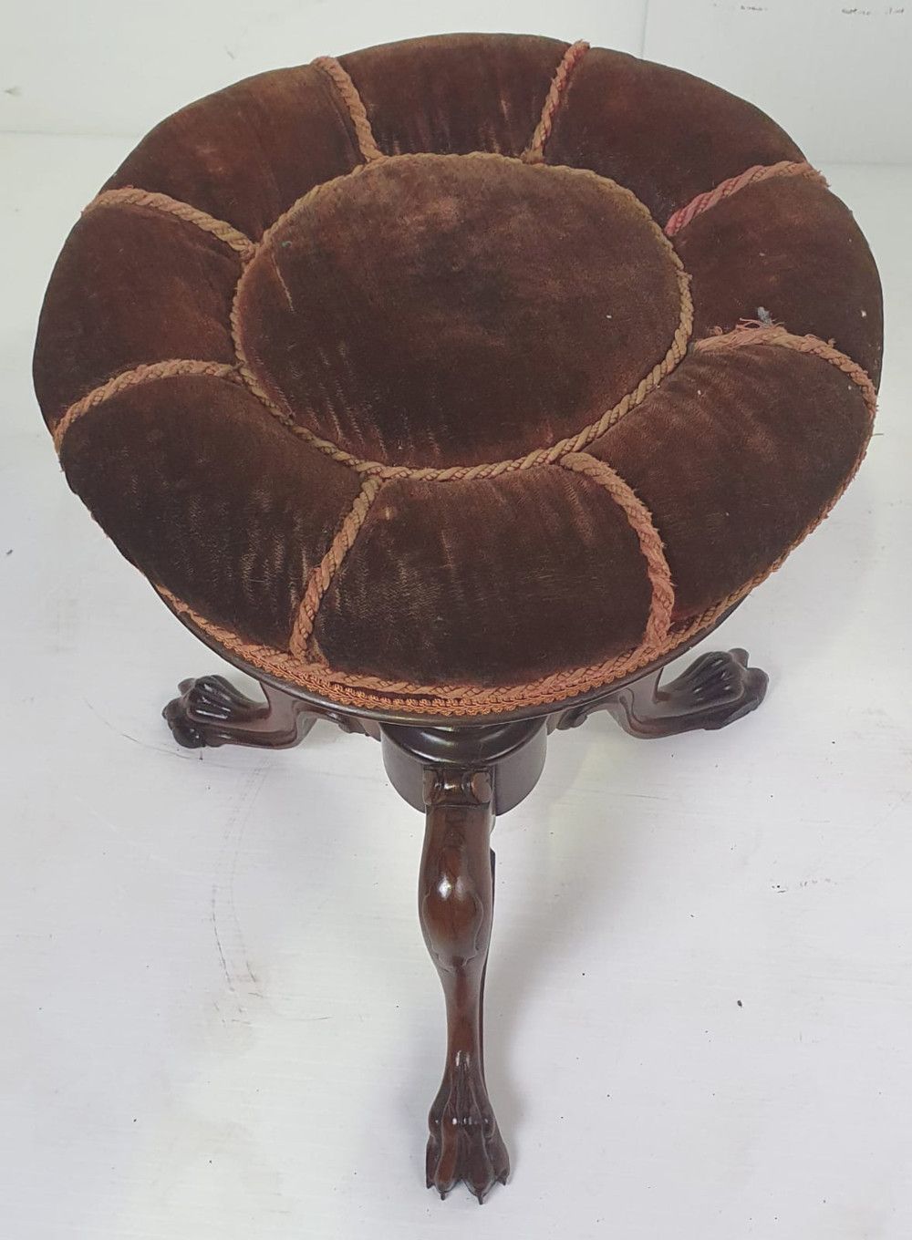 19th Century Rosewood Revolving Piano Stool photo furniture
