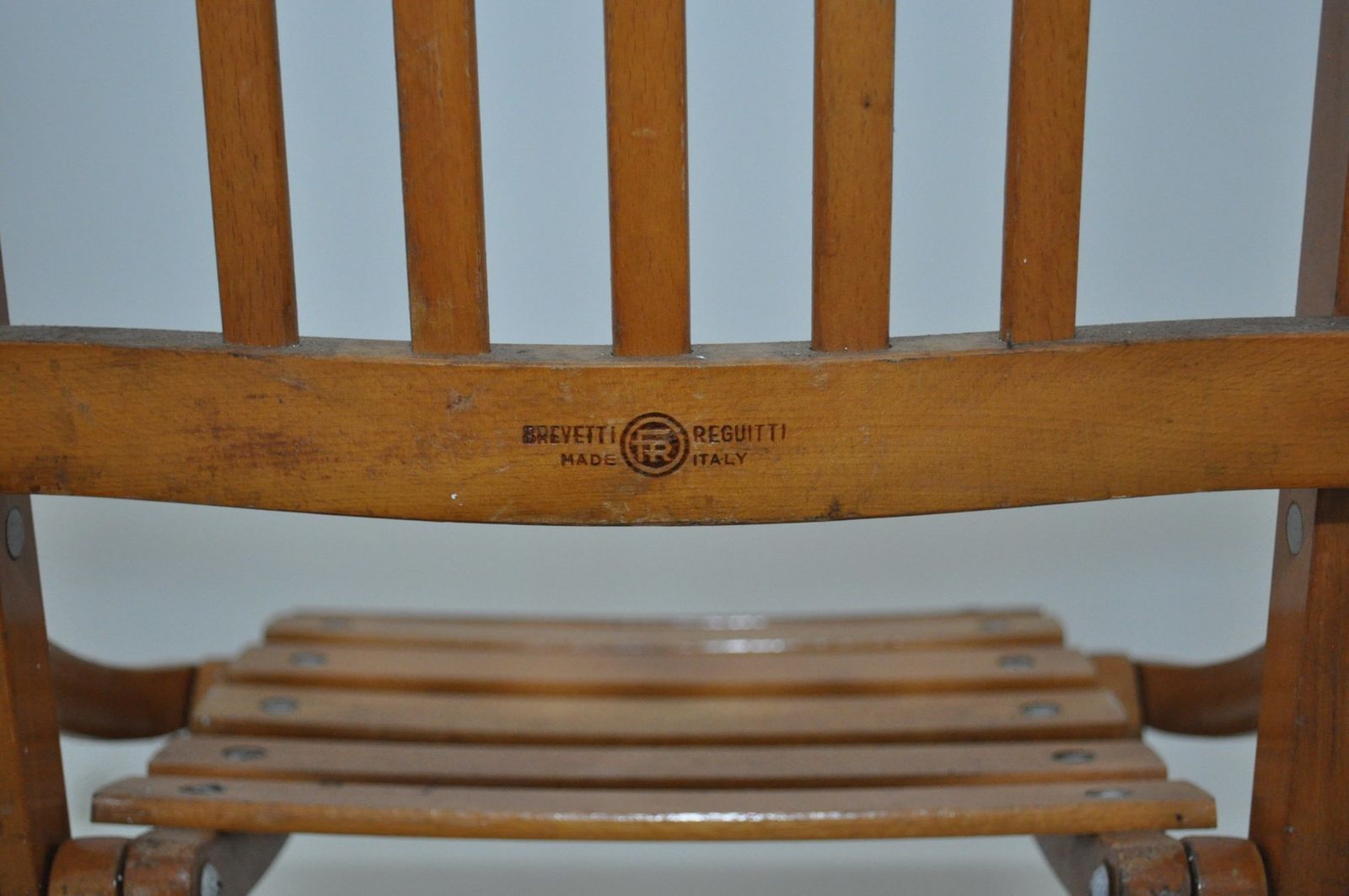 Mid Century Italian Children's Folding Chairs By Fratelli Reguitti, Set Of 2 photo Garden Furniture