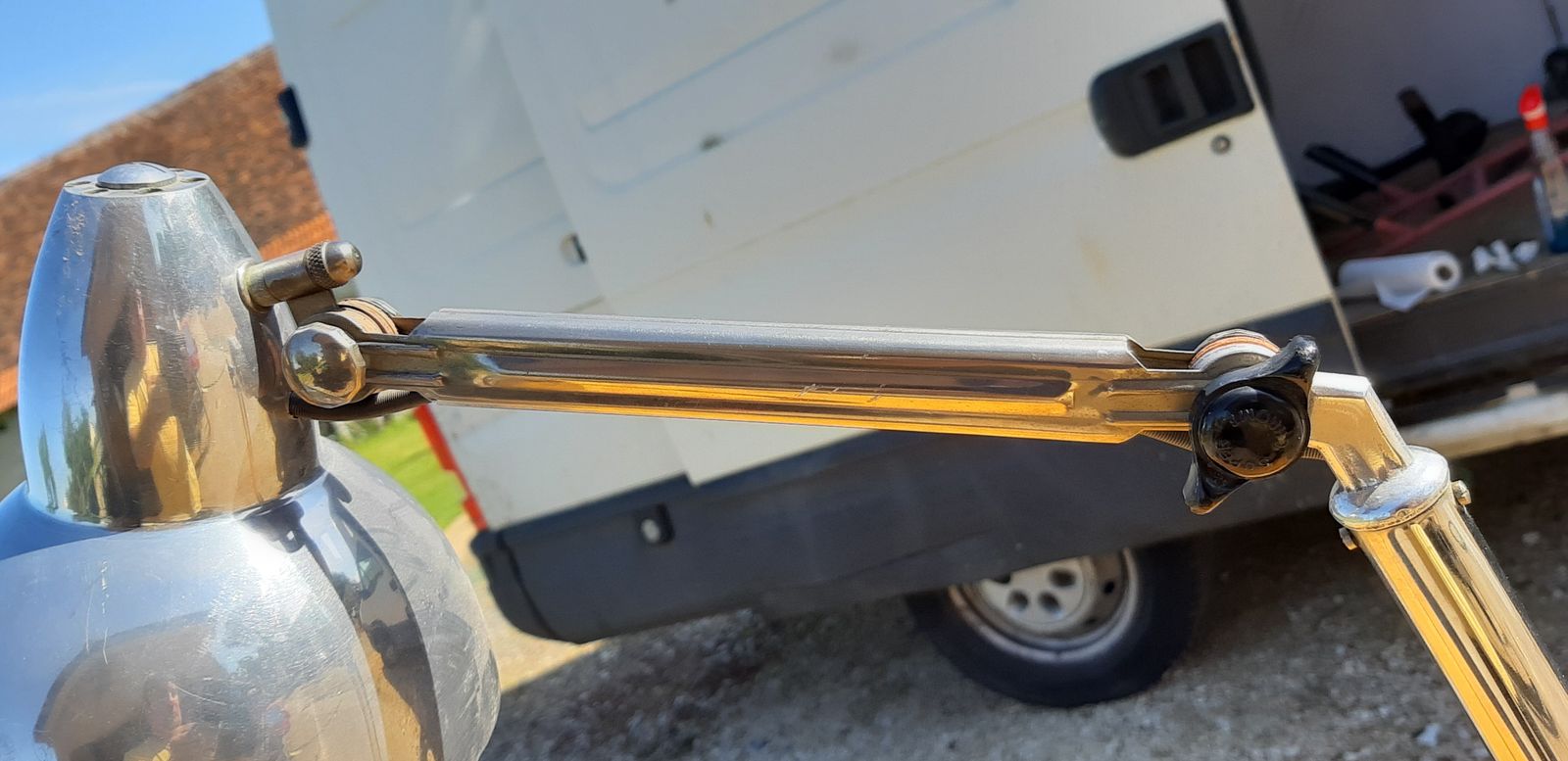 Vintage Super Chrome Workshop Lamp photo for sale