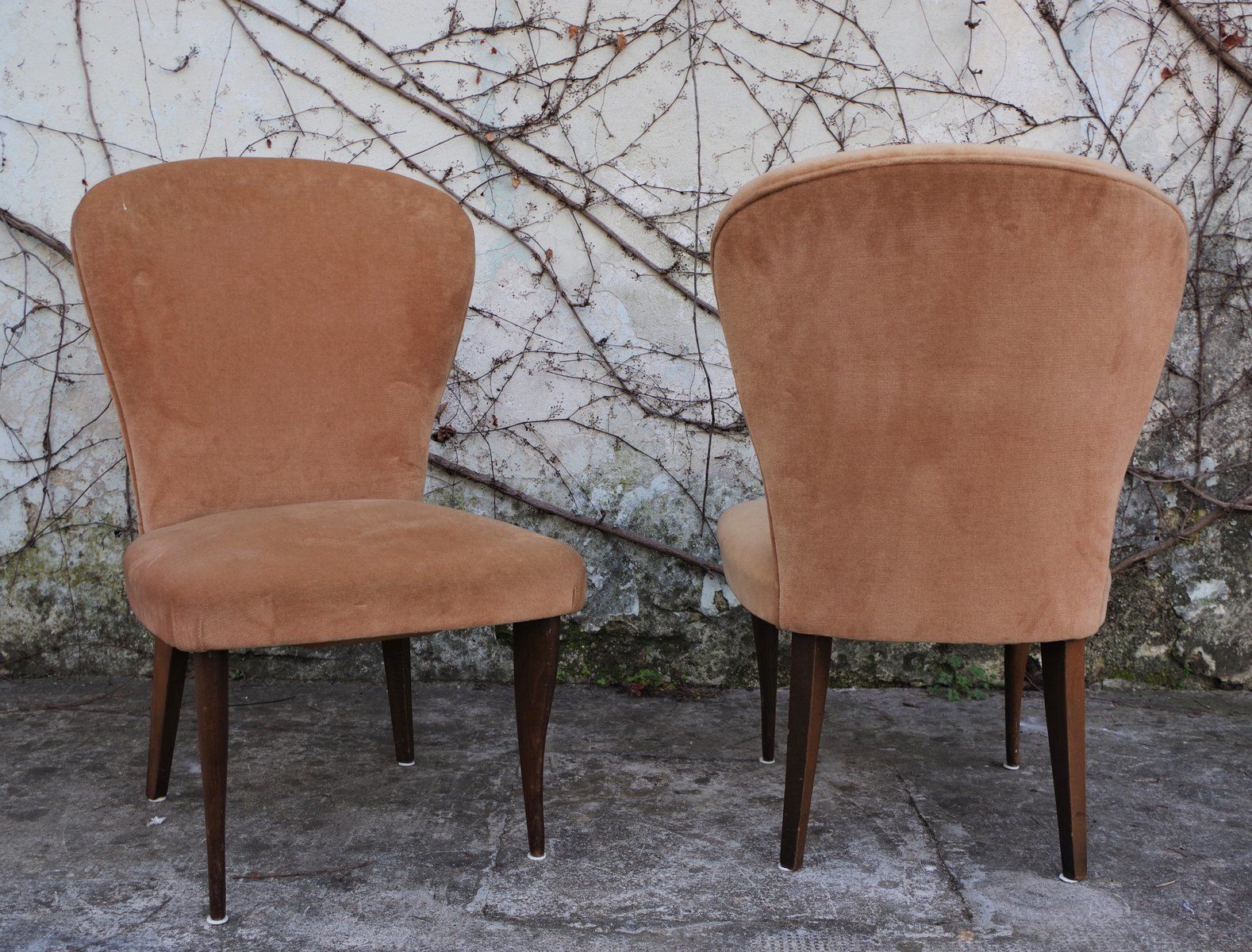 Velvet Armchairs, 1950s, Set Of 2 photo for sale