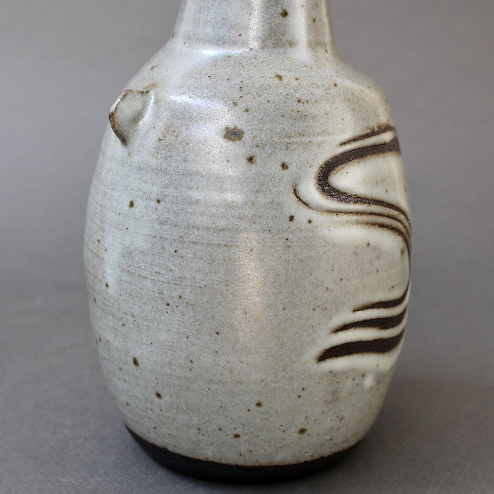 photo for sale Japanese Style Ceramic Vase With Lugs By Janet Leach (1981)