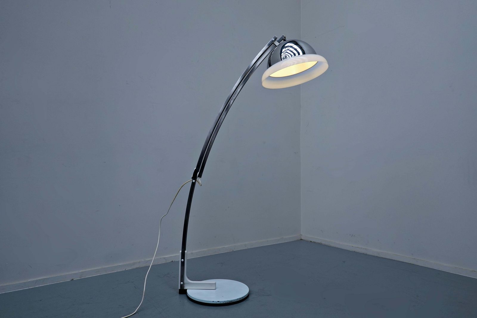 photo for sale Italian Adjustable Arc Floor Lamp By Goffredo Reggiani, 1960s
