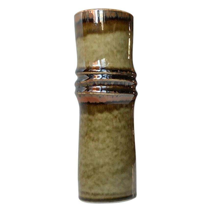 Scandinavian Ceramic Vase Bamboo By Olle Alberius For Rörstrand, 1960s