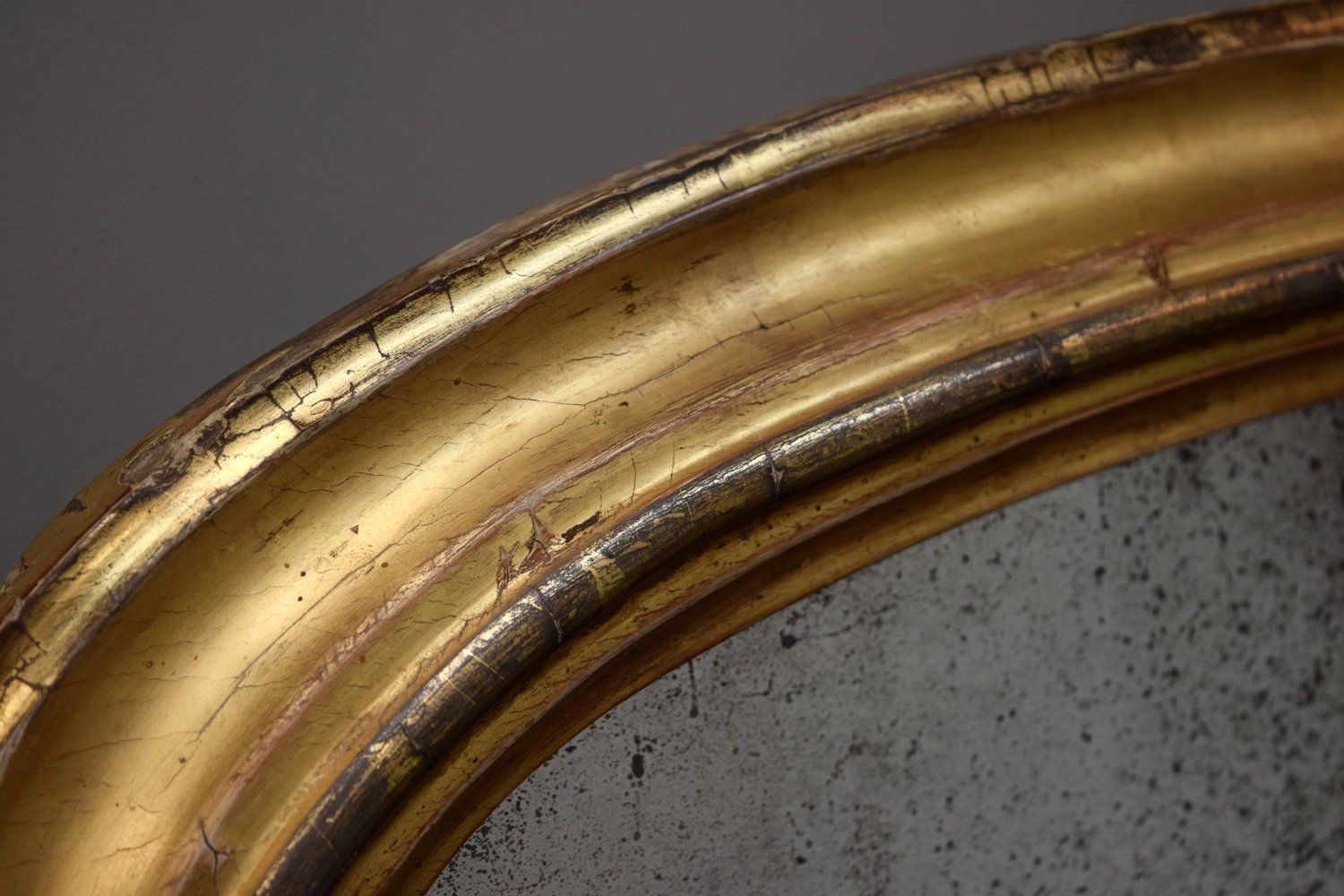 Late 19th Century English Carved Giltwood Overmantel Mirror On Ceramic Bun Feet photo for sale