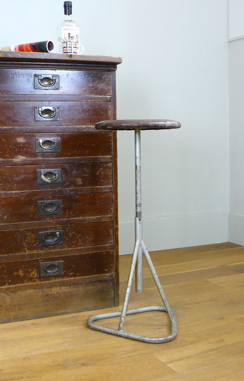 1930s Industrial Swivel Stool photo furniture