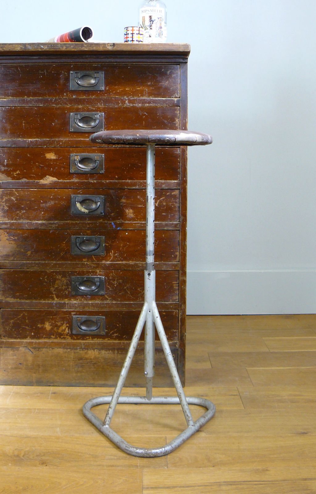 1930s Industrial Swivel Stool photo Furniture